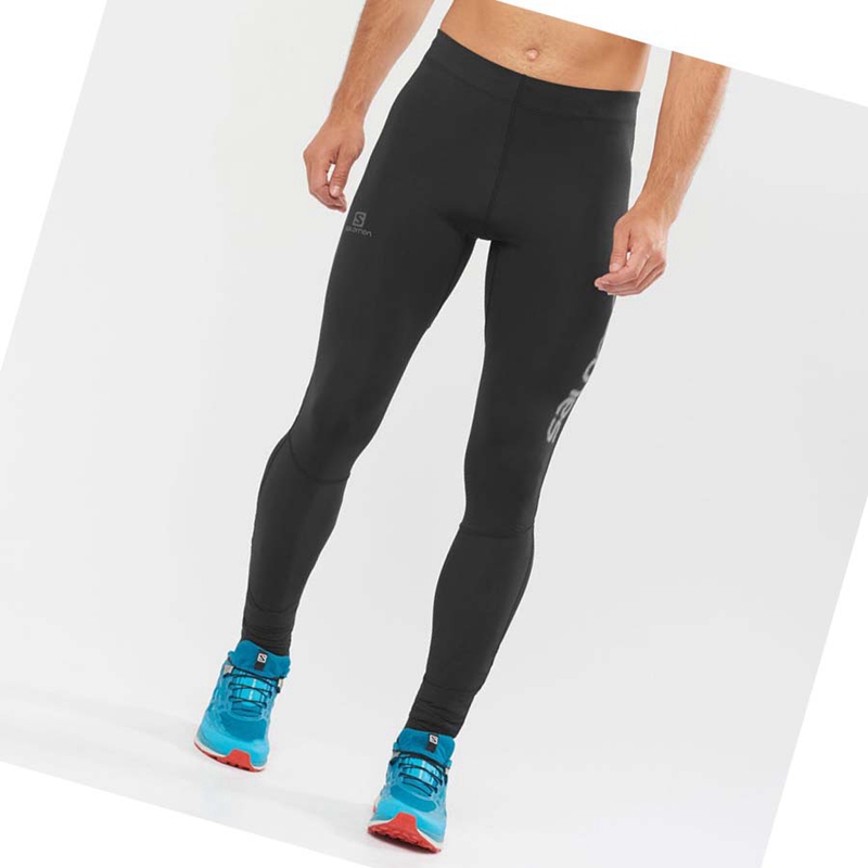 Salomon AGILE LONG Nadrág Férfi Fekete | 74958-FHRY