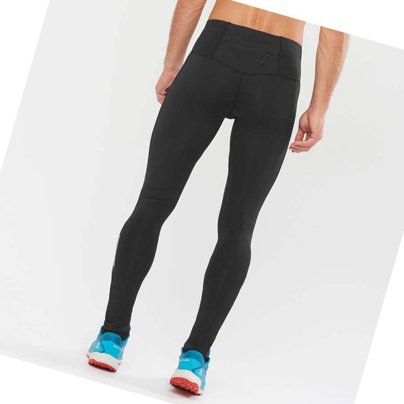 Salomon AGILE LONG Nadrág Férfi Fekete | 74958-FHRY