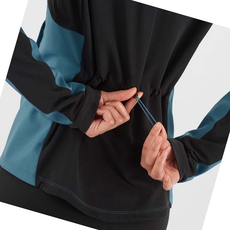 Salomon AGILE SOFTSHELL Kabát Női Kék | 46821-CAPQ