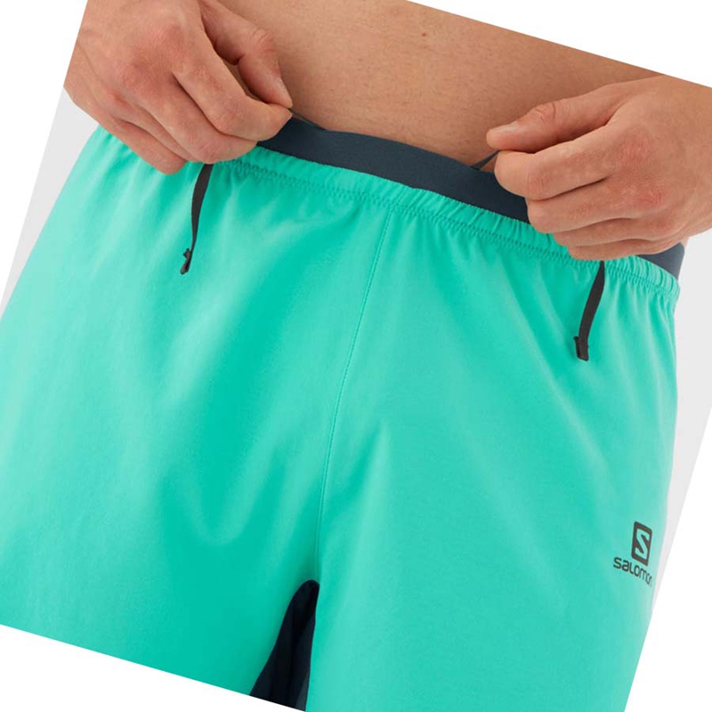 Salomon CROSS 7'' NO LINER Rövidnadrág Férfi Menta | 58219-HAXN