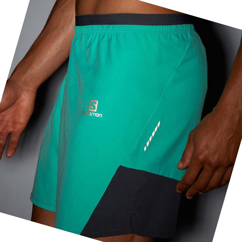 Salomon CROSS 7'' NO LINER Rövidnadrág Férfi Menta | 58219-HAXN