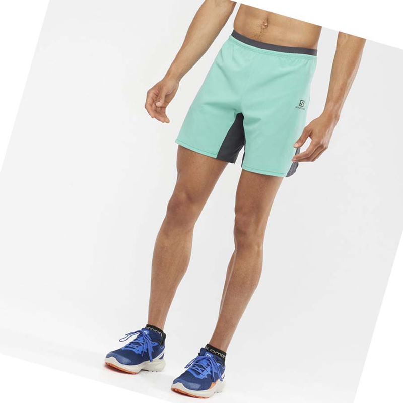 Salomon CROSS 7'' NO LINER Rövidnadrág Férfi Menta | 58219-HAXN