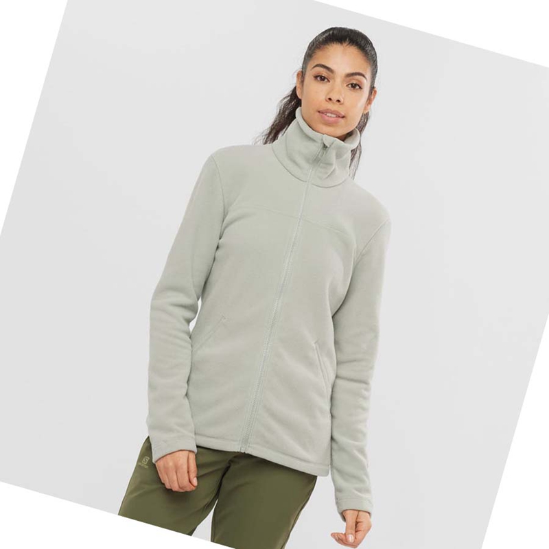 Salomon ESSENTIAL COSY FLEECE Kapucnis Pulóver Női Bézs | 19453-KYCU
