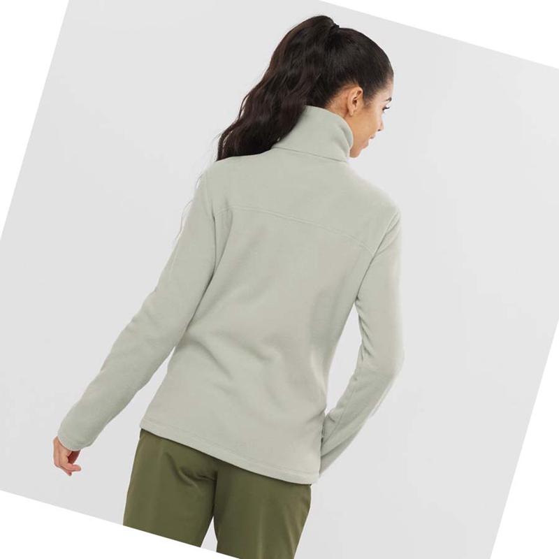 Salomon ESSENTIAL COSY FLEECE Kapucnis Pulóver Női Bézs | 19453-KYCU