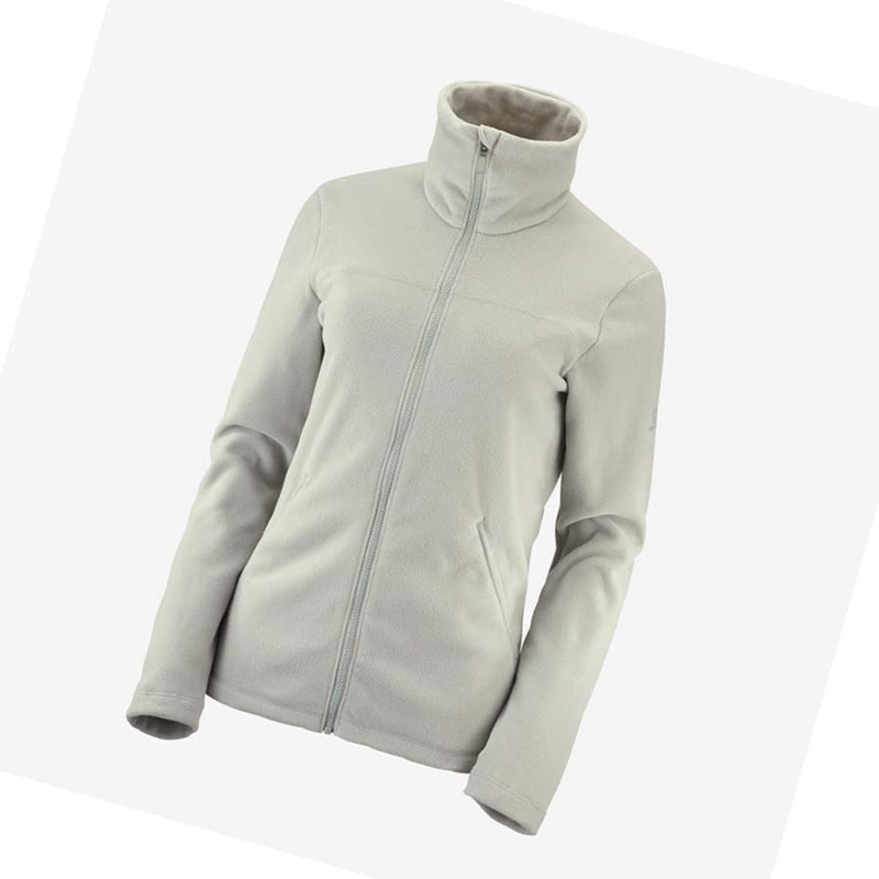 Salomon ESSENTIAL COSY FLEECE Kapucnis Pulóver Női Bézs | 19453-KYCU