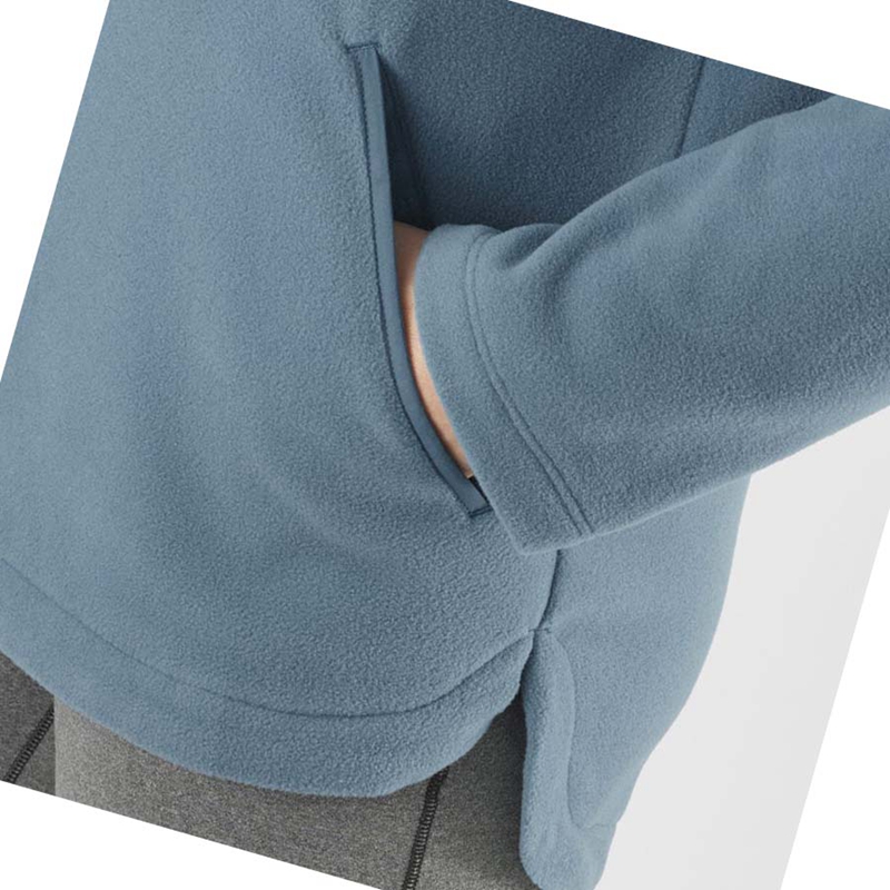 Salomon ESSENTIAL COSY FLEECE Kapucnis Pulóver Női Kék | 19568-LWKB