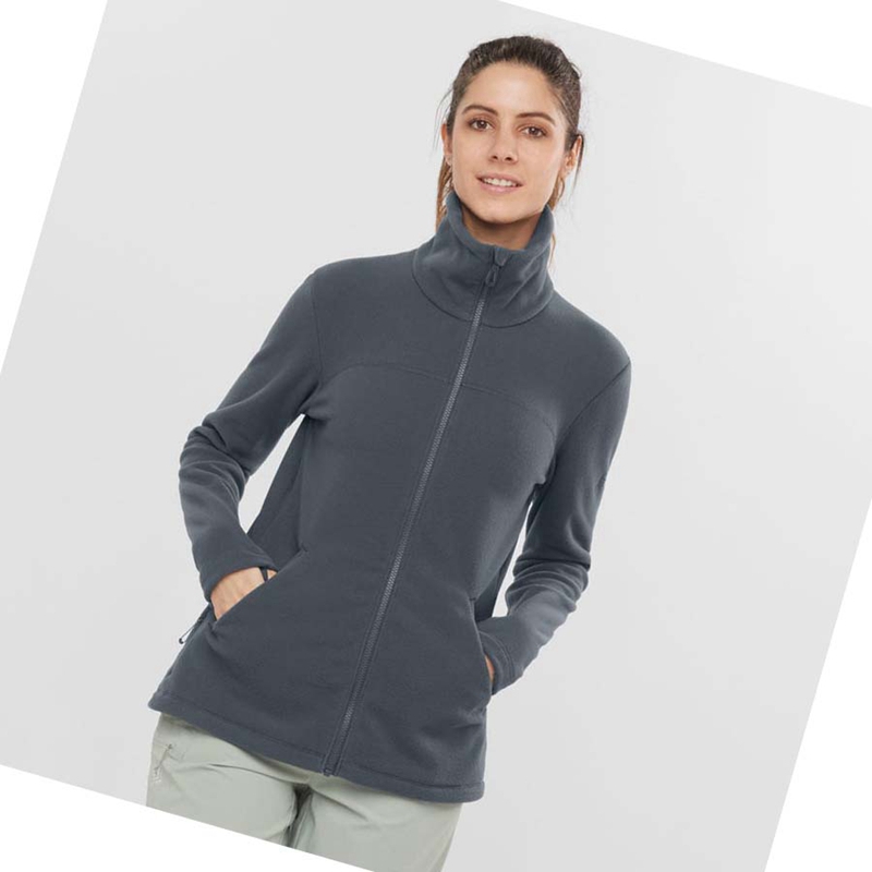 Salomon ESSENTIAL COSY FLEECE Kapucnis Pulóver Női Fekete | 62983-MICB