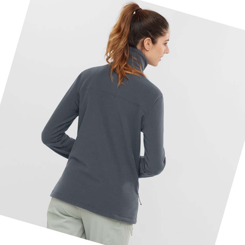 Salomon ESSENTIAL COSY FLEECE Kapucnis Pulóver Női Fekete | 62983-MICB