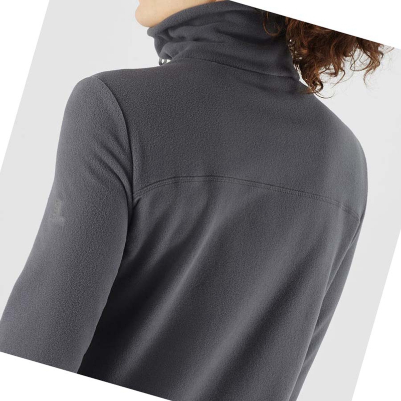 Salomon ESSENTIAL COSY FLEECE Kapucnis Pulóver Női Fekete | 62983-MICB