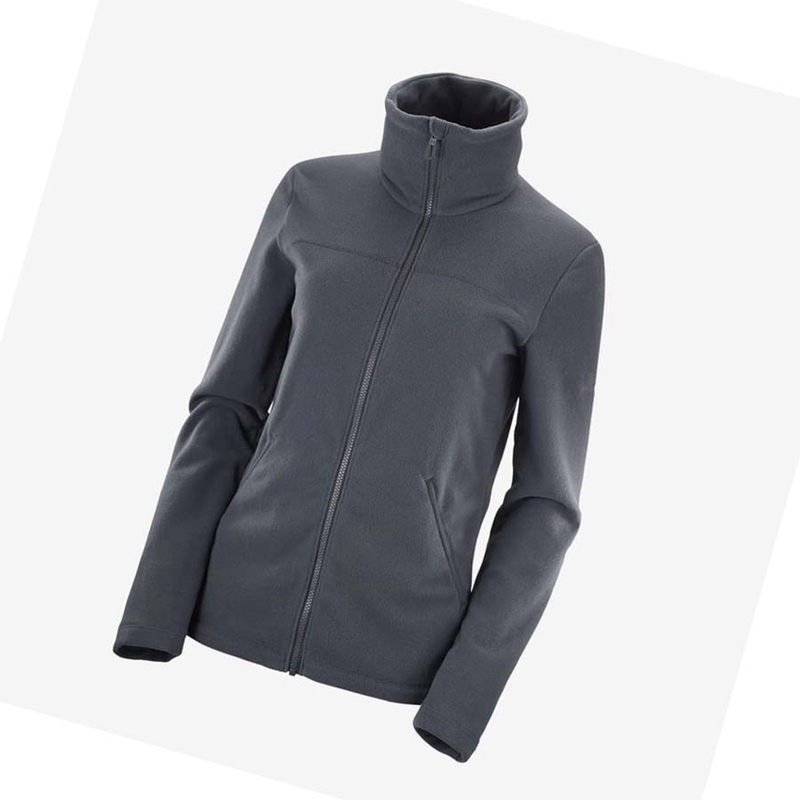 Salomon ESSENTIAL COSY FLEECE Kapucnis Pulóver Női Fekete | 62983-MICB