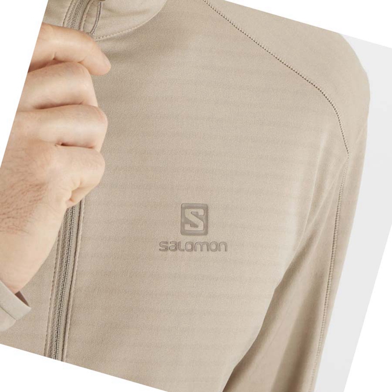 Salomon ESSENTIAL LIGHTWARM Kapucnis Pulóver Férfi Szürke | 56037-SQEL