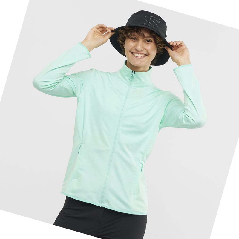 Salomon ESSENTIAL LIGHTWARM Kapucnis Pulóver Női Zöld | 81930-JHGB