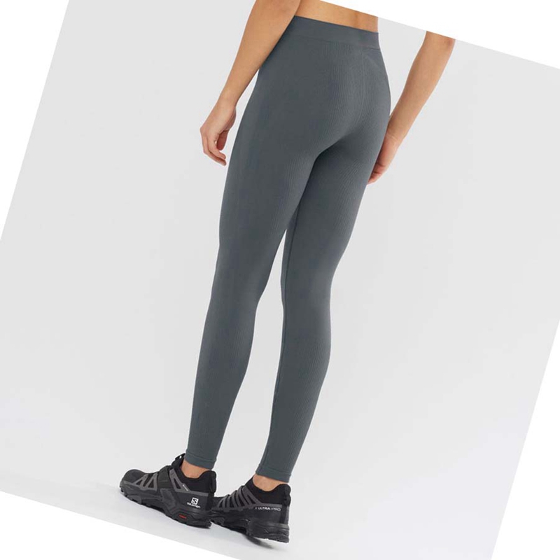 Salomon ESSENTIAL SEAMLESS Nadrág Női Fekete | 34097-YJMF