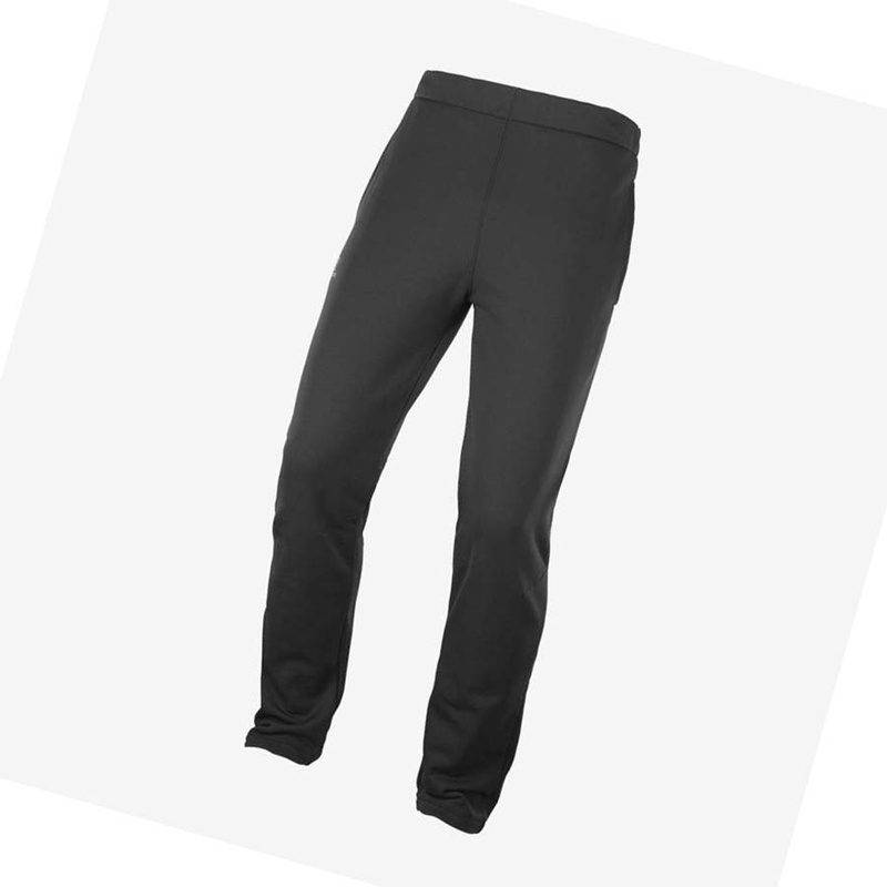 Salomon ESSENTIAL WARM FLEECE Nadrág Férfi Fekete | 68951-VQZJ