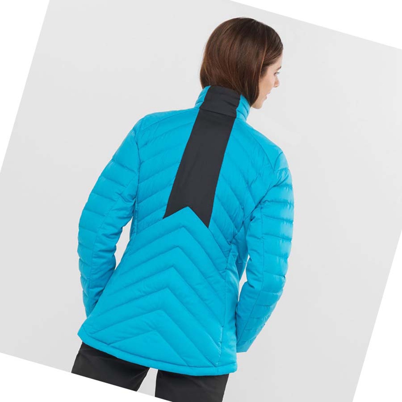 Salomon ESSENTIAL XWARM DOWN INSULATED Kabát Női Kék | 38615-HNSX
