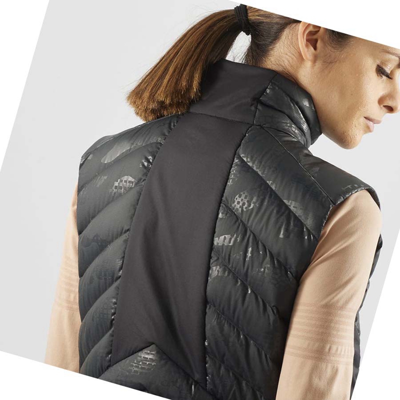 Salomon ESSENTIAL XWARM DOWN Síkabátok Női Fekete | 15862-WYIS