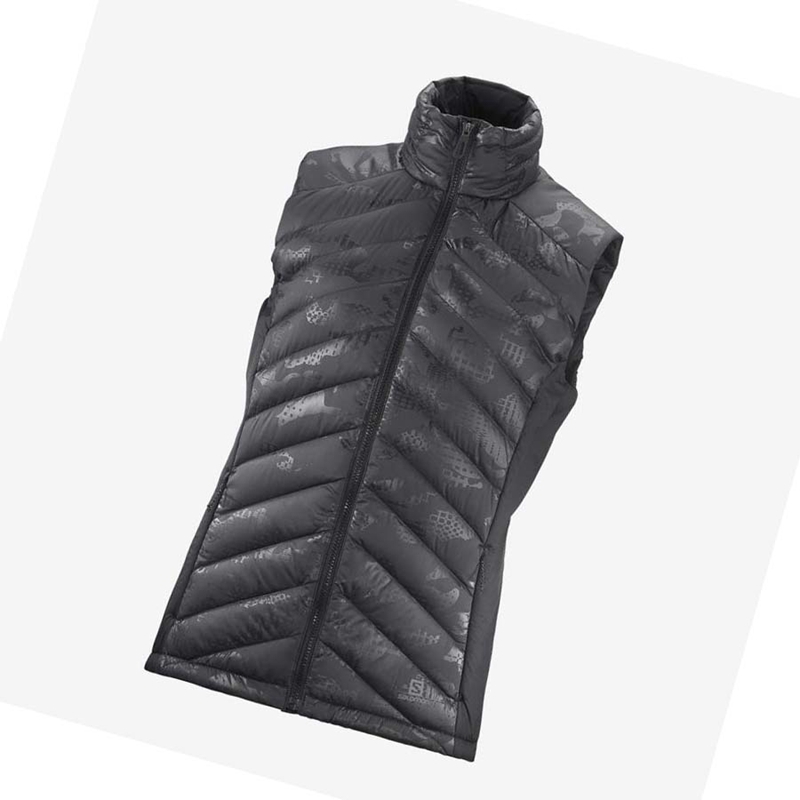 Salomon ESSENTIAL XWARM DOWN Síkabátok Női Fekete | 15862-WYIS