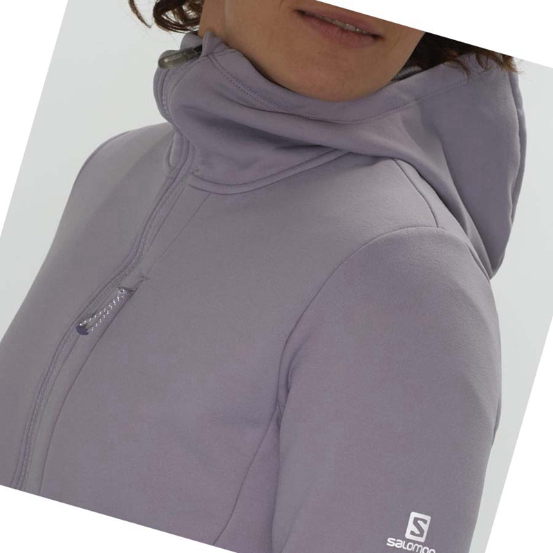 Salomon ESSENTIAL XWARM Kapucnis Pulóver Női Lila | 25710-IONL
