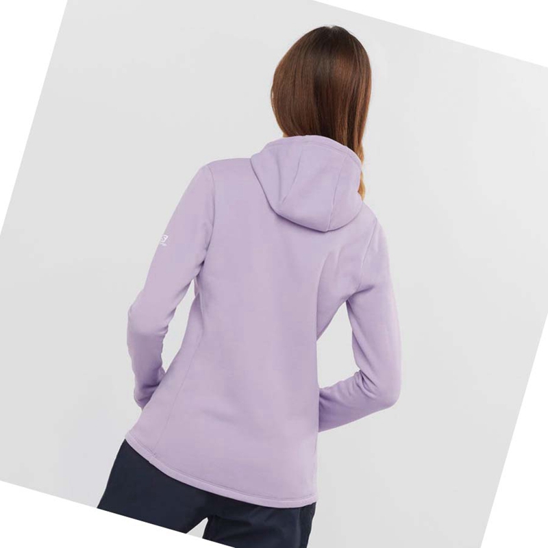 Salomon ESSENTIAL XWARM Kapucnis Pulóver Női Lila | 25710-IONL