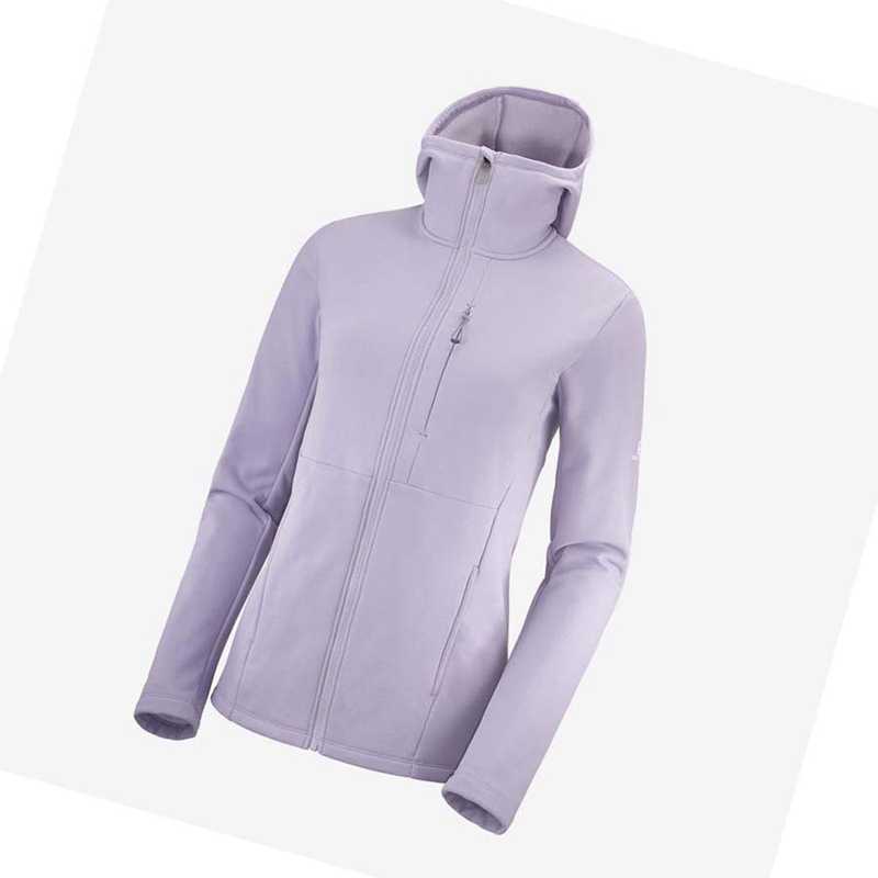 Salomon ESSENTIAL XWARM Kapucnis Pulóver Női Lila | 25710-IONL