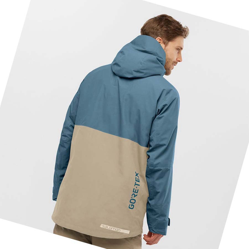 Salomon GRAVITY GORE-TEX ANORAK Síkabátok Férfi Kék | 24913-RADP