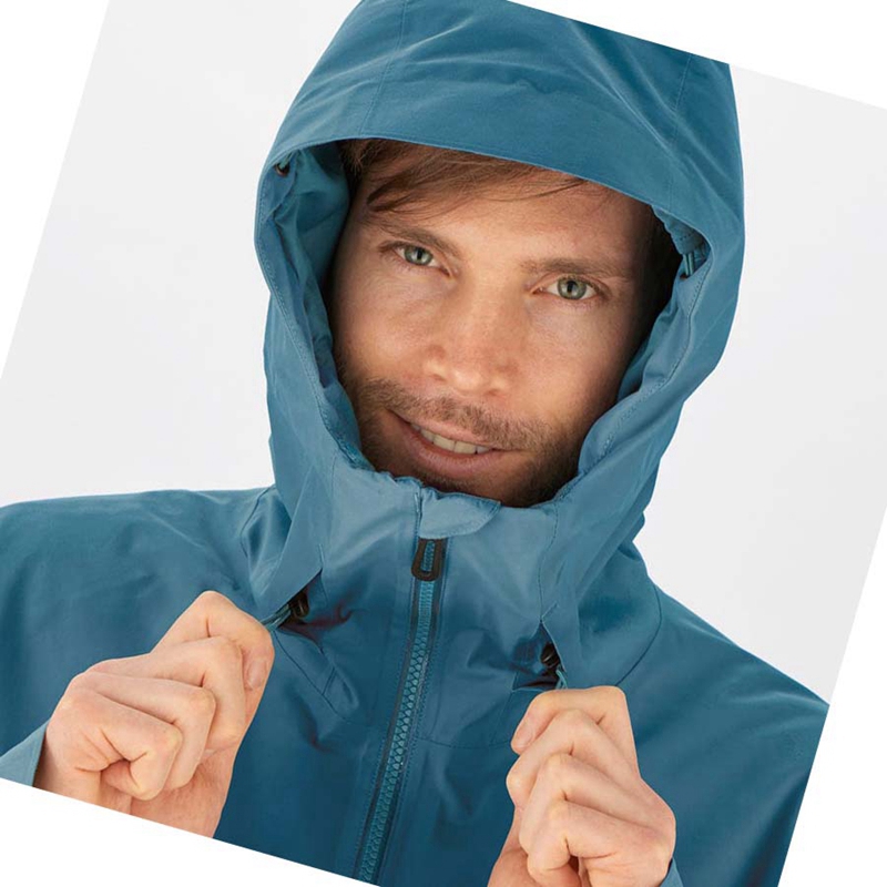 Salomon GRAVITY GORE-TEX ANORAK Síkabátok Férfi Kék | 24913-RADP