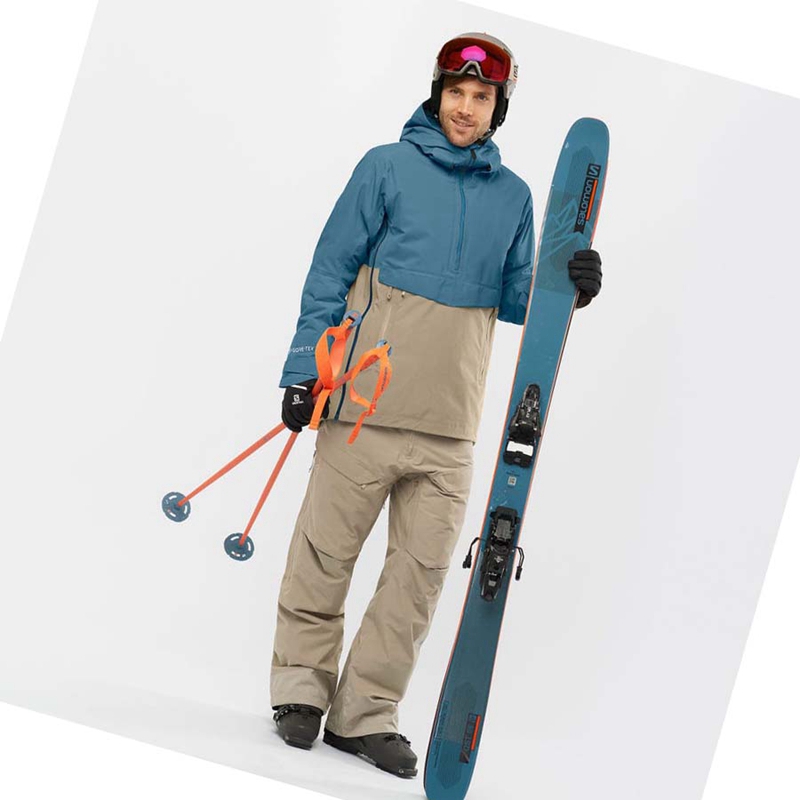 Salomon GRAVITY GORE-TEX ANORAK Síkabátok Férfi Kék | 24913-RADP