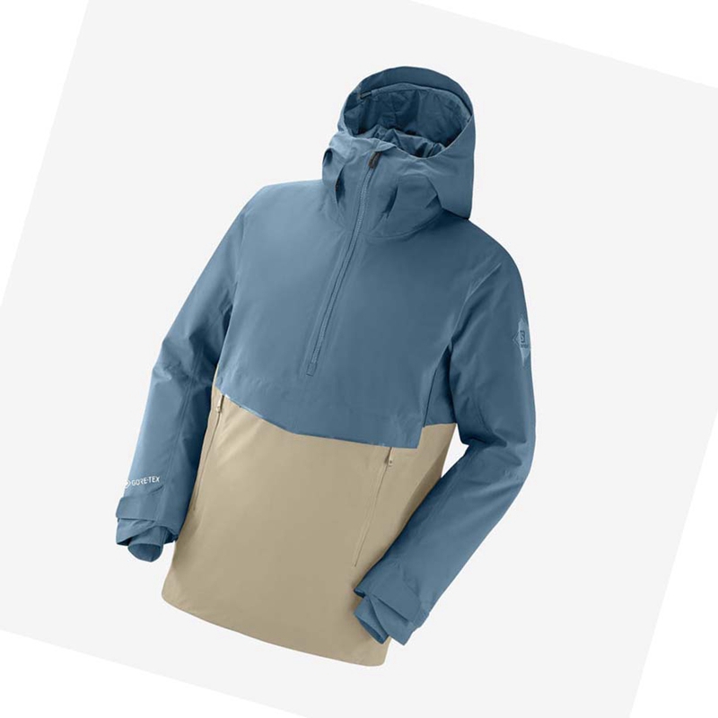 Salomon GRAVITY GORE-TEX ANORAK Síkabátok Férfi Kék | 24913-RADP