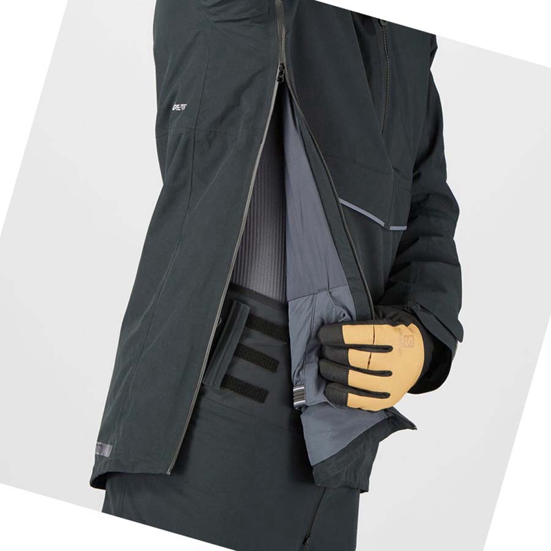 Salomon GRAVITY GORE-TEX ANORAK Síkabátok Férfi Barna | 70329-OMXC
