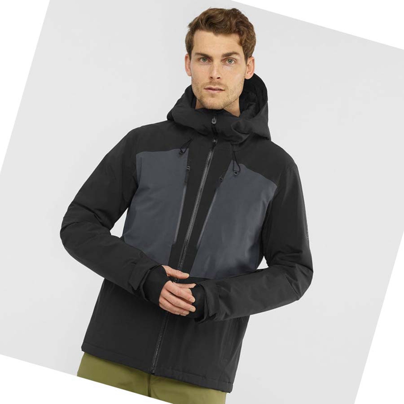 Salomon HIGHLAND Ski Síkabátok Férfi Fekete | 78509-WUMA