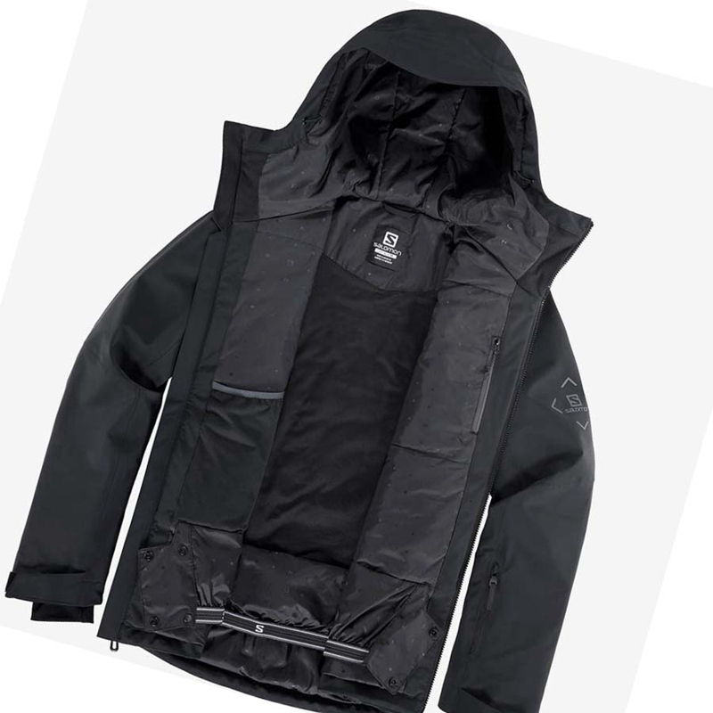 Salomon HIGHLAND Ski Síkabátok Férfi Fekete | 78509-WUMA