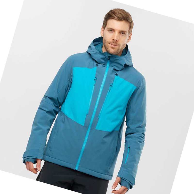 Salomon HIGHLAND Ski Síkabátok Férfi Kék | 85014-BOIW