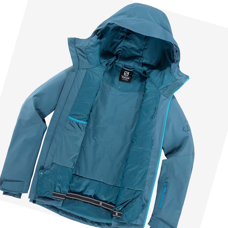 Salomon HIGHLAND Ski Síkabátok Férfi Kék | 85014-BOIW