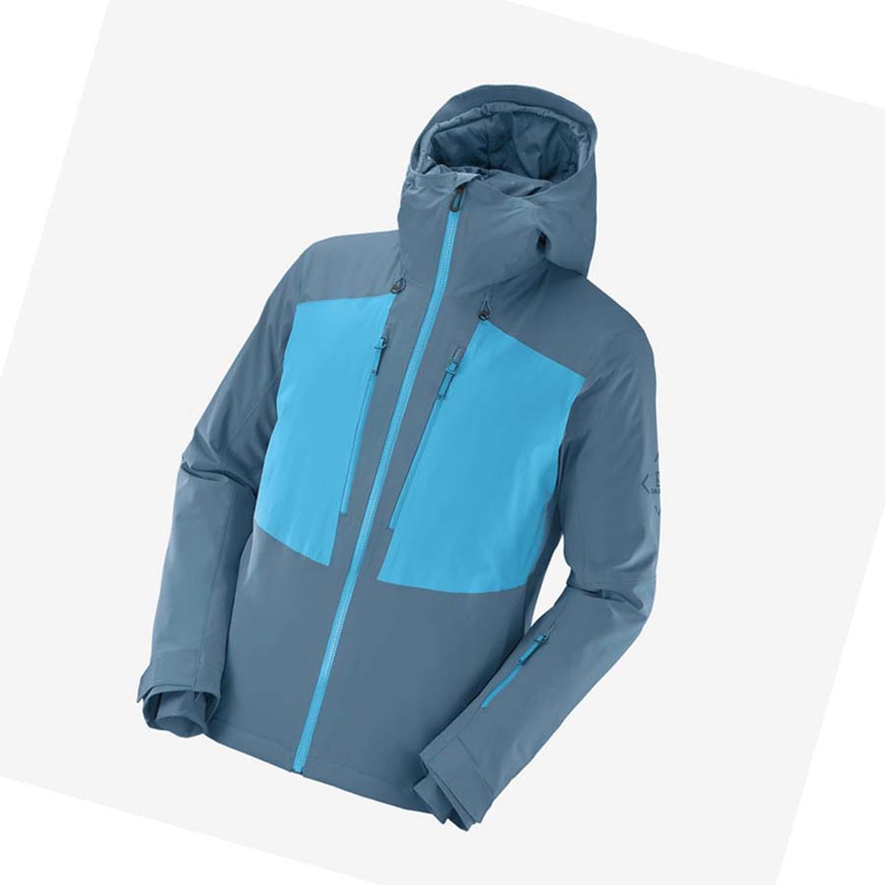 Salomon HIGHLAND Ski Síkabátok Férfi Kék | 85014-BOIW