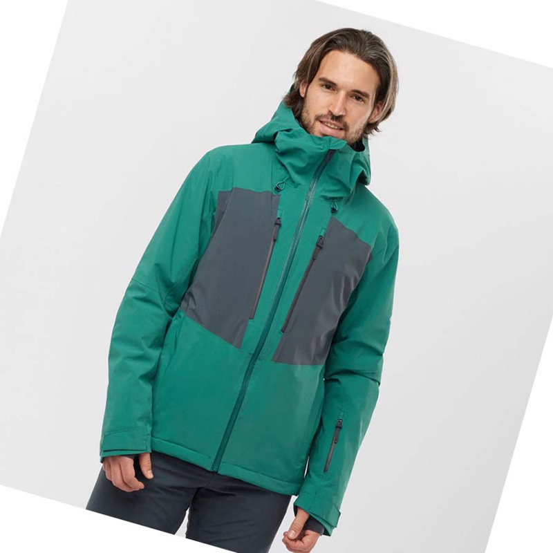 Salomon HIGHLAND Ski Síkabátok Férfi Zöld | 10247-EDLA
