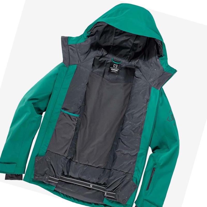 Salomon HIGHLAND Ski Síkabátok Férfi Zöld | 10247-EDLA