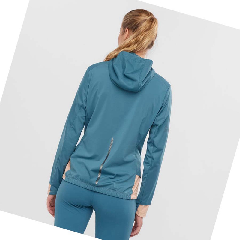 Salomon LIGHT SHELL Kabát Női Kék | 39521-VCBJ