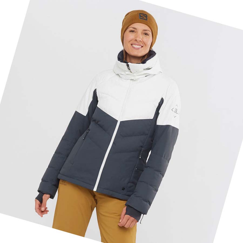Salomon NEW PREVAIL Síkabátok Női Fekete Fehér | 31856-NJAM