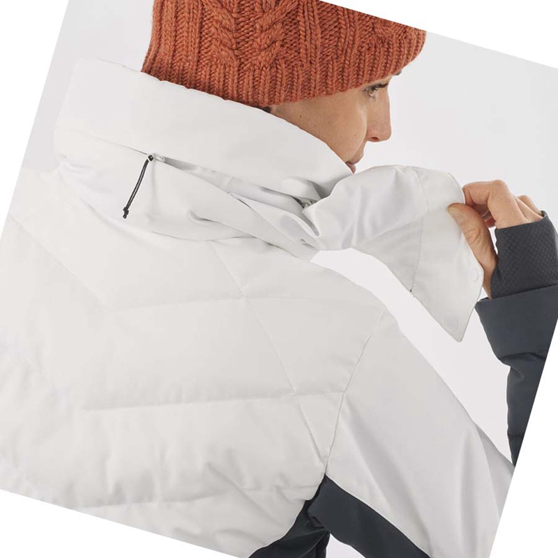Salomon NEW PREVAIL Síkabátok Női Fekete Fehér | 31856-NJAM
