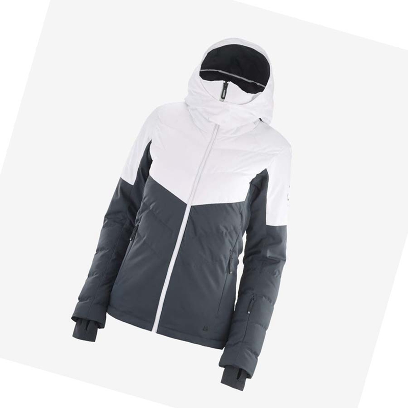 Salomon NEW PREVAIL Síkabátok Női Fekete Fehér | 31856-NJAM