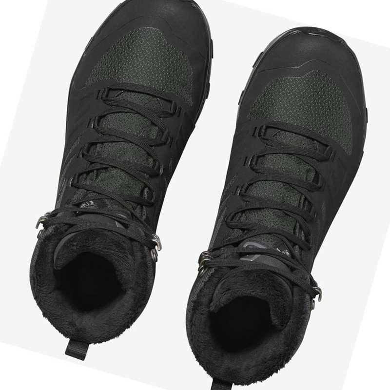 Salomon OUTBLAST THINSULATE™ CLIMASALOMON™ WATERPROOF Téli Csizma Női Fekete | 02718-FTZG