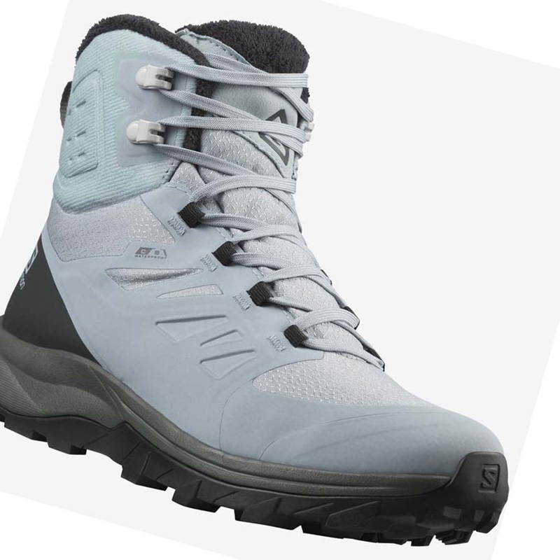 Salomon OUTBLAST THINSULATE™ CLIMASALOMON™ WATERPROOF Téli Csizma Női Kék | 41385-CYWI