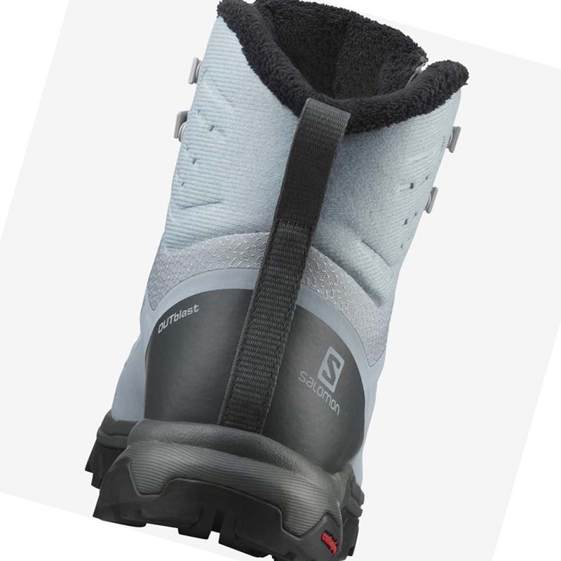Salomon OUTBLAST THINSULATE™ CLIMASALOMON™ WATERPROOF Téli Csizma Női Kék | 41385-CYWI