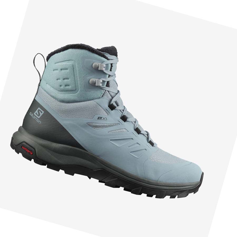 Salomon OUTBLAST THINSULATE™ CLIMASALOMON™ WATERPROOF Téli Csizma Női Kék | 41385-CYWI
