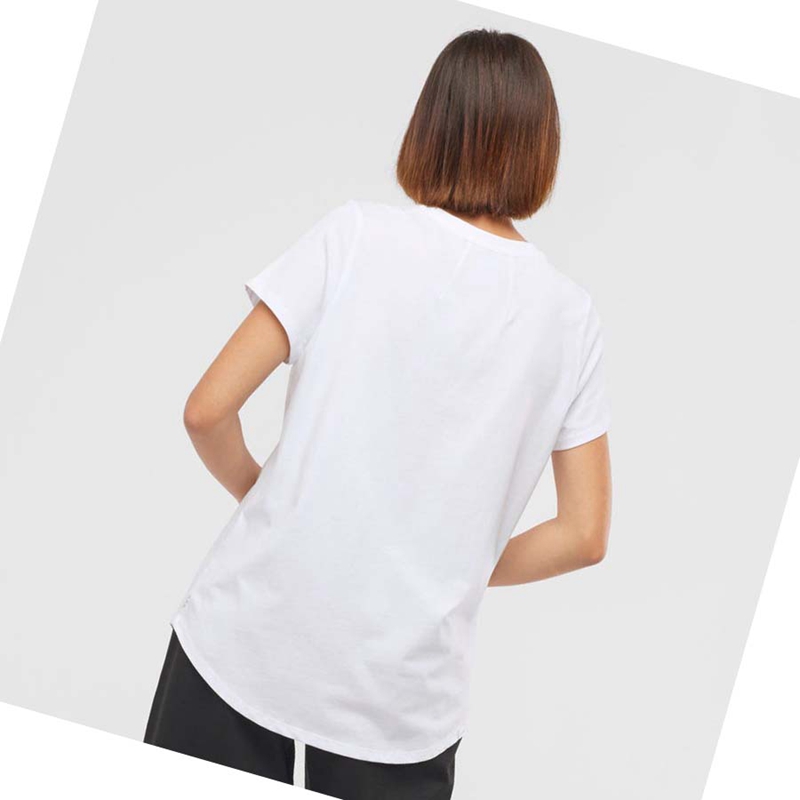 Salomon OUTLIFE SCOOP HEM TEE W Póló Női Fehér | 10763-YURZ