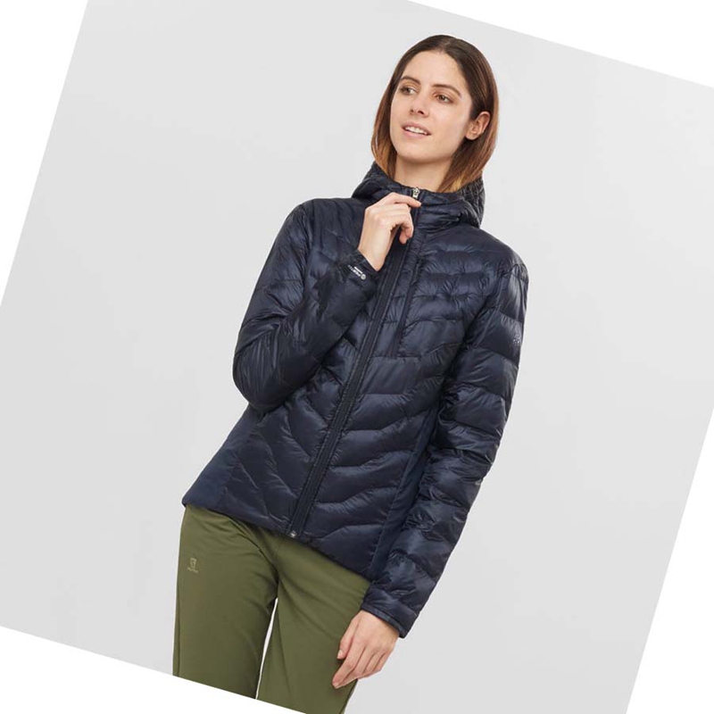 Salomon OUTPEAK PRIMALOFT INSULATED Kabát Női Kék | 26908-XPIH