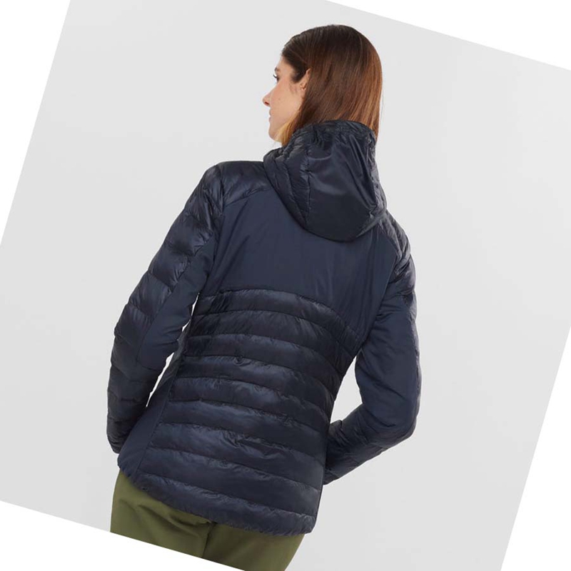 Salomon OUTPEAK PRIMALOFT INSULATED Kabát Női Kék | 26908-XPIH
