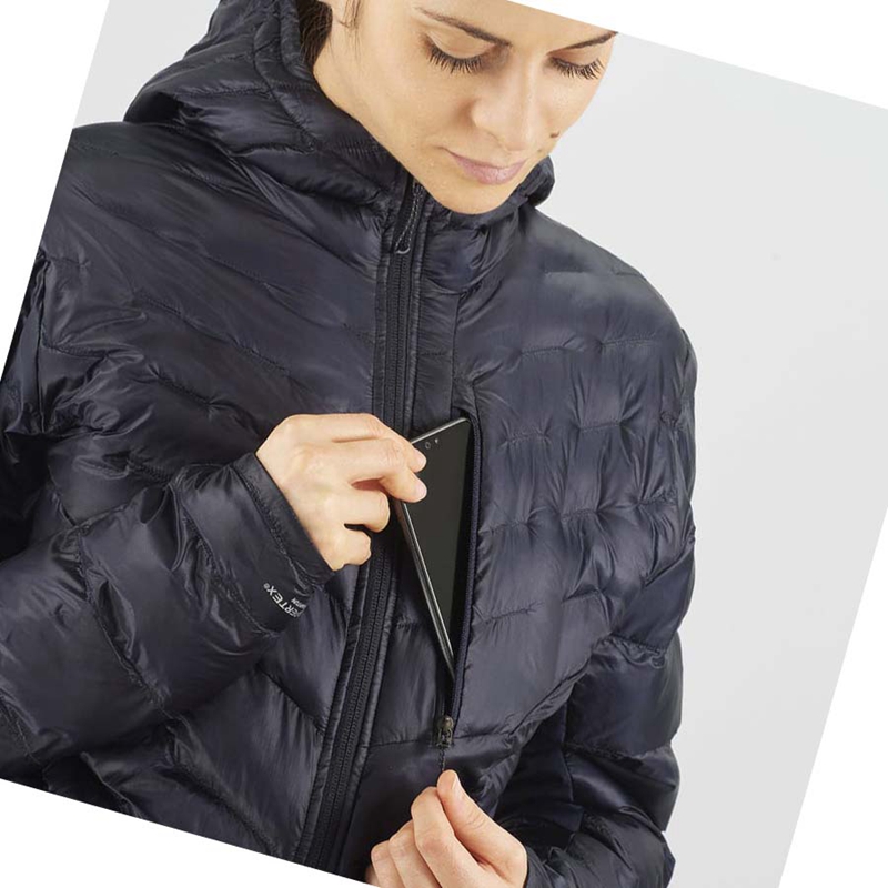 Salomon OUTPEAK PRIMALOFT INSULATED Kabát Női Kék | 26908-XPIH