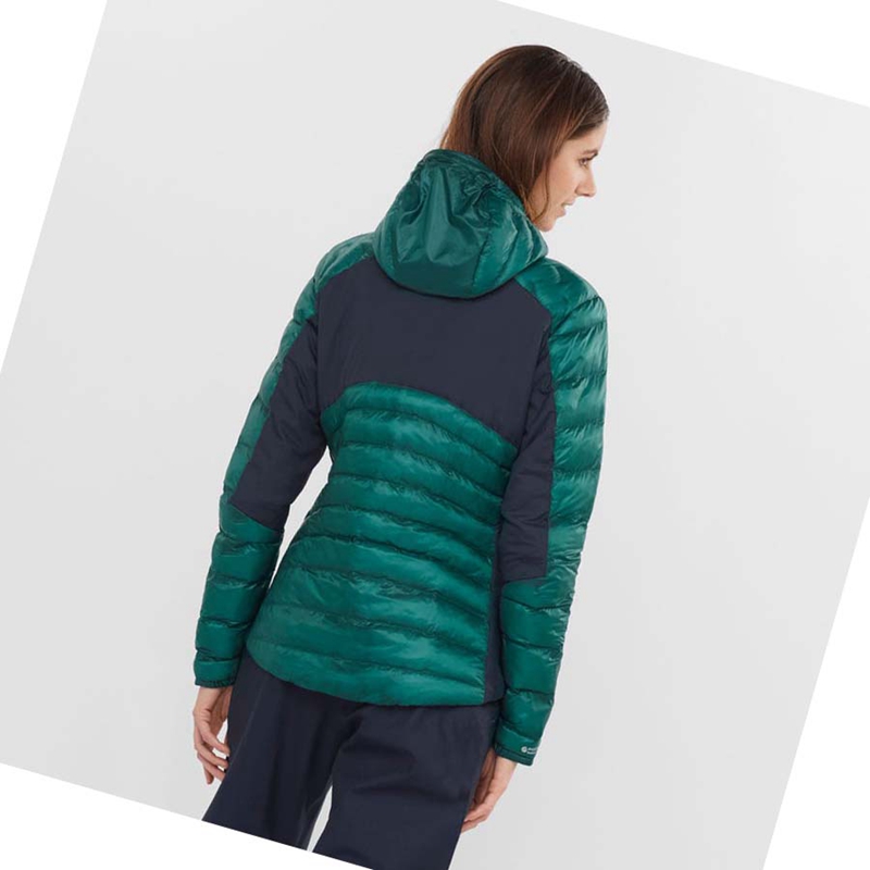 Salomon OUTPEAK PRIMALOFT INSULATED Kabát Női Zöld | 96350-AZPL