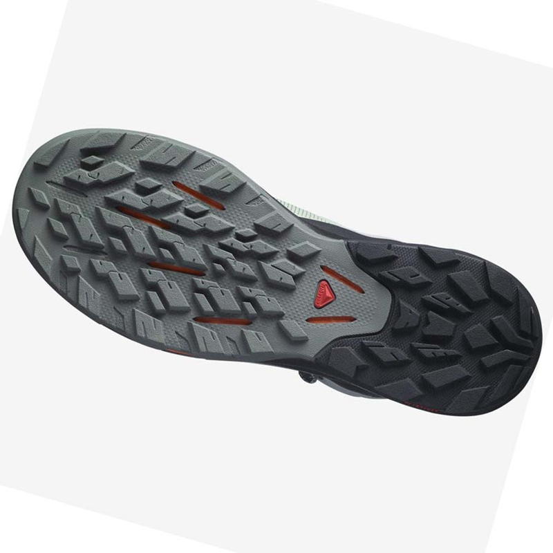 Salomon OUTPULSE MID GORE-TEX Túracipő Férfi Fekete Türkiz | 04895-JEIA